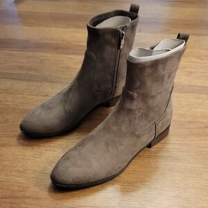 Marc Fisher Women's Taupe Suede Ankle Boots